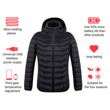 Load image into Gallery viewer, Heated USB Electric Jacket Cotton Coat Thermal Clothing Vest