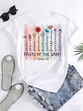 Load image into Gallery viewer, Fruits of the Spirit Floral Cotton Graphic Tee