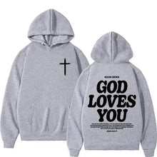 Load image into Gallery viewer, “God Loves You” fashion hoodie