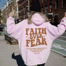 Load image into Gallery viewer, FAITH OVER FEAR Plush hoodie