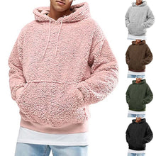 Load image into Gallery viewer, Winter plush Fleece solid Coat Hoodie