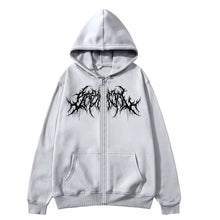 Load image into Gallery viewer, Y2K Zip-Up Hoodie, Men, Clothes with Graphic Prints, Hip Hop Style, Gothic 2026 Autumn Winter Keep Warm Long Sleeves Sweatshirt