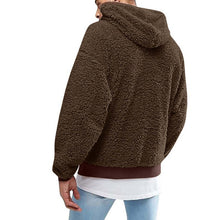 Load image into Gallery viewer, Winter plush Fleece solid Coat Hoodie