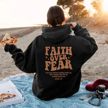 Load image into Gallery viewer, FAITH OVER FEAR Plush hoodie