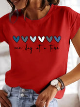 Load image into Gallery viewer, One Day at a Time Heart Graphic Tee
