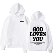 Load image into Gallery viewer, “God Loves You” fashion hoodie