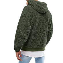 Load image into Gallery viewer, Winter plush Fleece solid Coat Hoodie