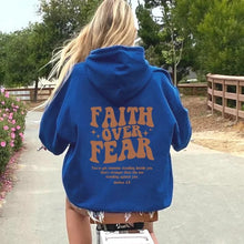 Load image into Gallery viewer, FAITH OVER FEAR Plush hoodie