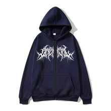 Load image into Gallery viewer, Y2K Zip-Up Hoodie, Men, Clothes with Graphic Prints, Hip Hop Style, Gothic 2026 Autumn Winter Keep Warm Long Sleeves Sweatshirt