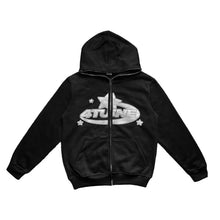 Load image into Gallery viewer, Zip Up Y2k 4tune Letter Print Hoodie
