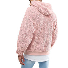 Load image into Gallery viewer, Winter plush Fleece solid Coat Hoodie