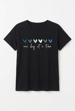 Load image into Gallery viewer, One Day at a Time Heart Graphic Tee