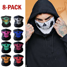 Load image into Gallery viewer, Skull Mask Half Face Skeleton Bandana
