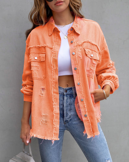 Ripped Jean Jacket