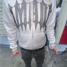 Load image into Gallery viewer, Devil Rhinestone Hooded Cardigan
