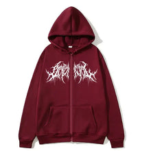 Load image into Gallery viewer, Y2K Zip-Up Hoodie, Men, Clothes with Graphic Prints, Hip Hop Style, Gothic 2026 Autumn Winter Keep Warm Long Sleeves Sweatshirt
