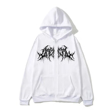 Load image into Gallery viewer, Y2K Zip-Up Hoodie, Men, Clothes with Graphic Prints, Hip Hop Style, Gothic 2026 Autumn Winter Keep Warm Long Sleeves Sweatshirt
