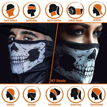 Load image into Gallery viewer, Skull Mask Half Face Skeleton Bandana
