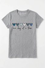 Load image into Gallery viewer, One Day at a Time Heart Graphic Tee
